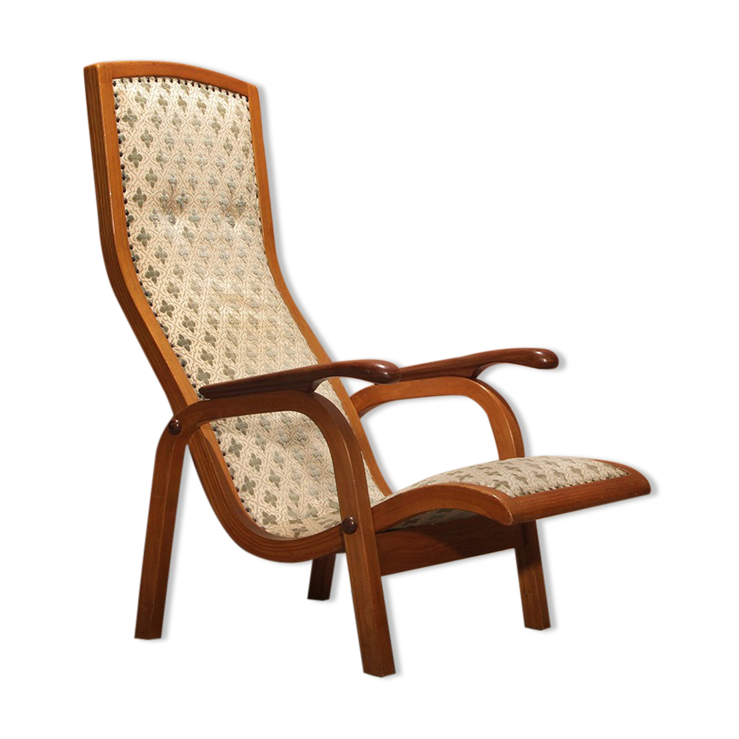 Vintage Mid Century High Back Lounge Arm Chair, 50s