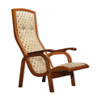 Vintage Mid Century High Back Lounge Arm Chair, 50s