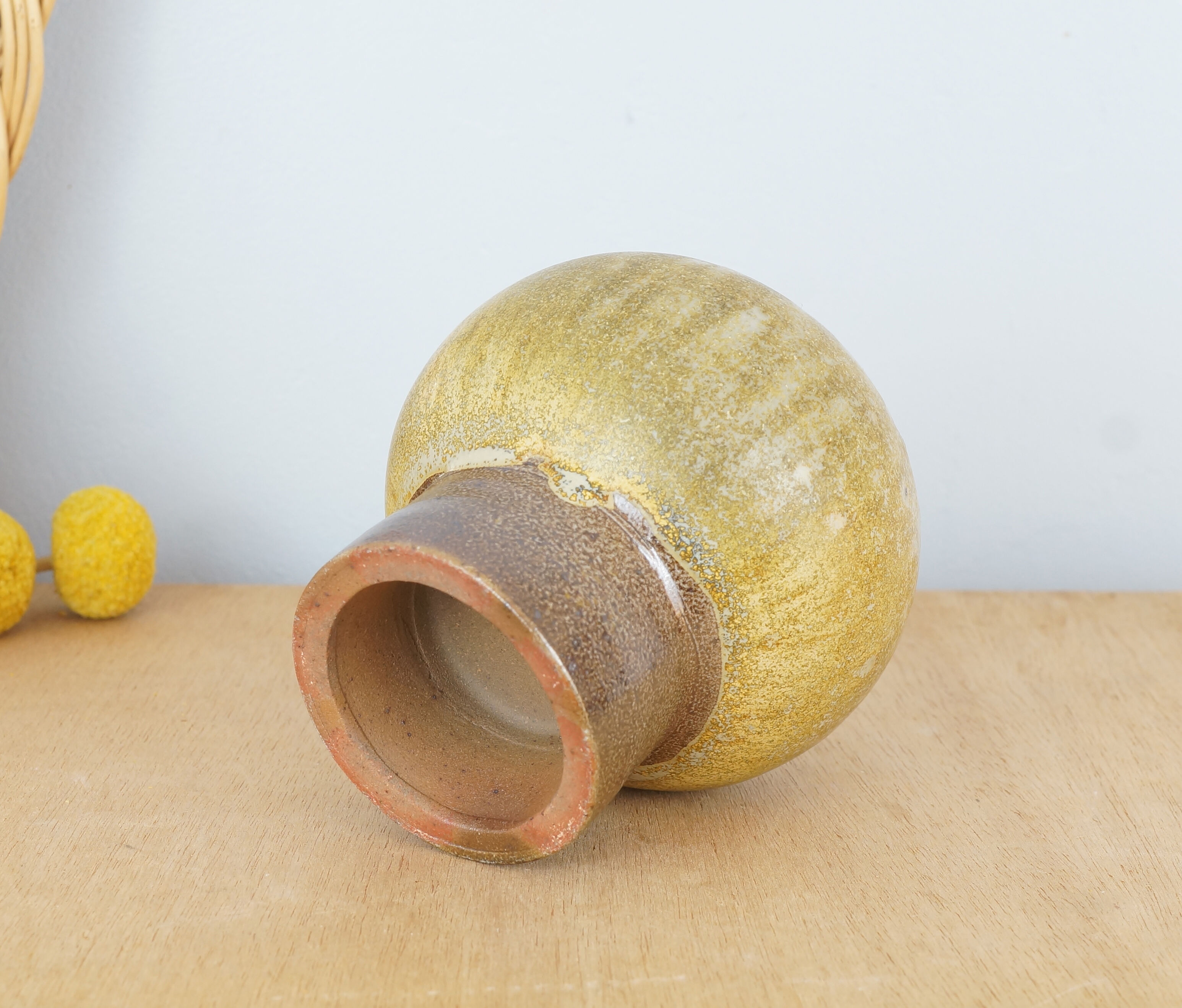 Vintage stoneware vase 70s