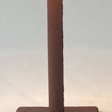 Lampe en cuir piqué sellier 1950 vintage