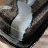 Pink and blue butter dish