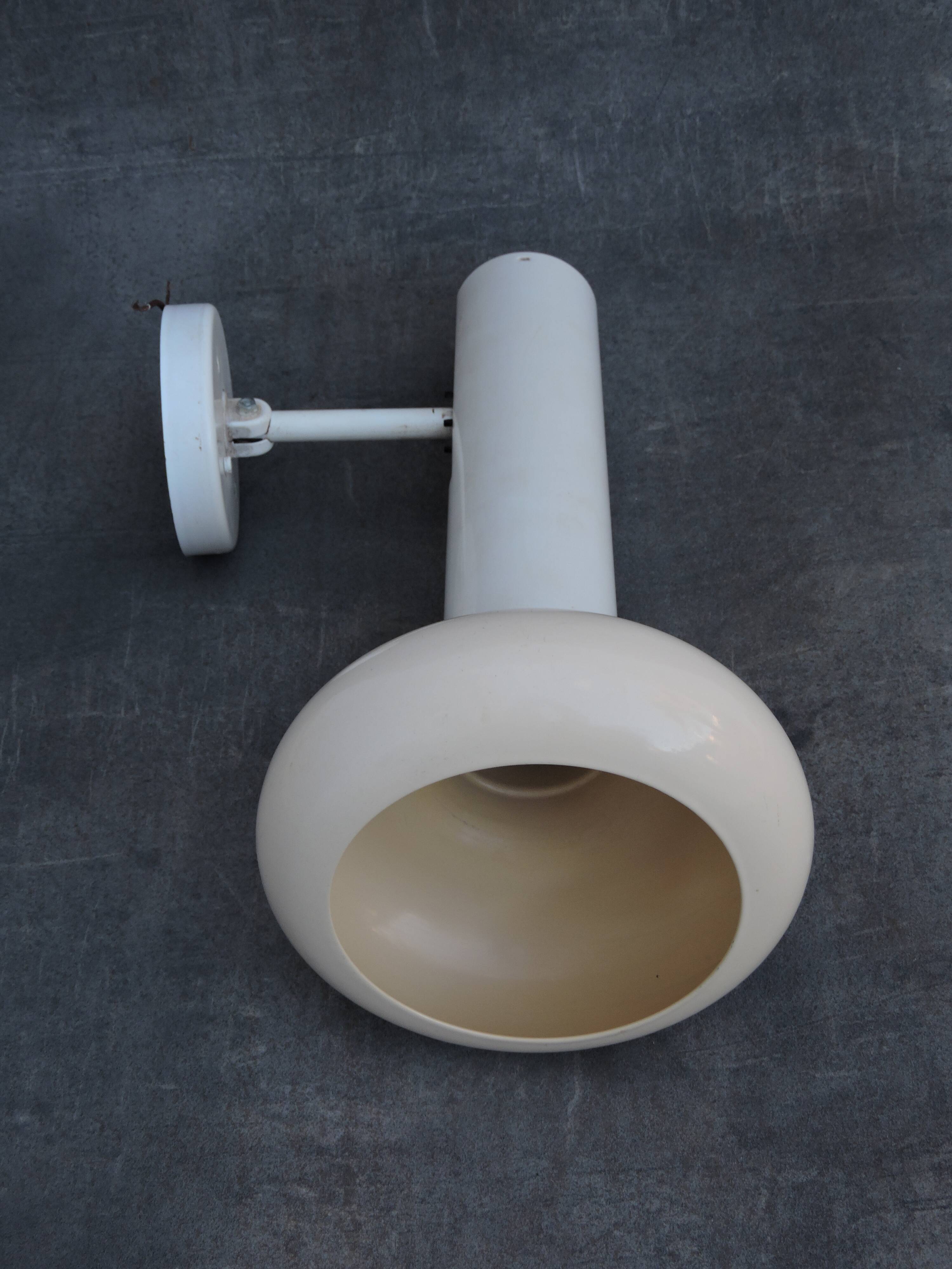 Large adjustable wall lamp saucer ufo Lita vintage metal