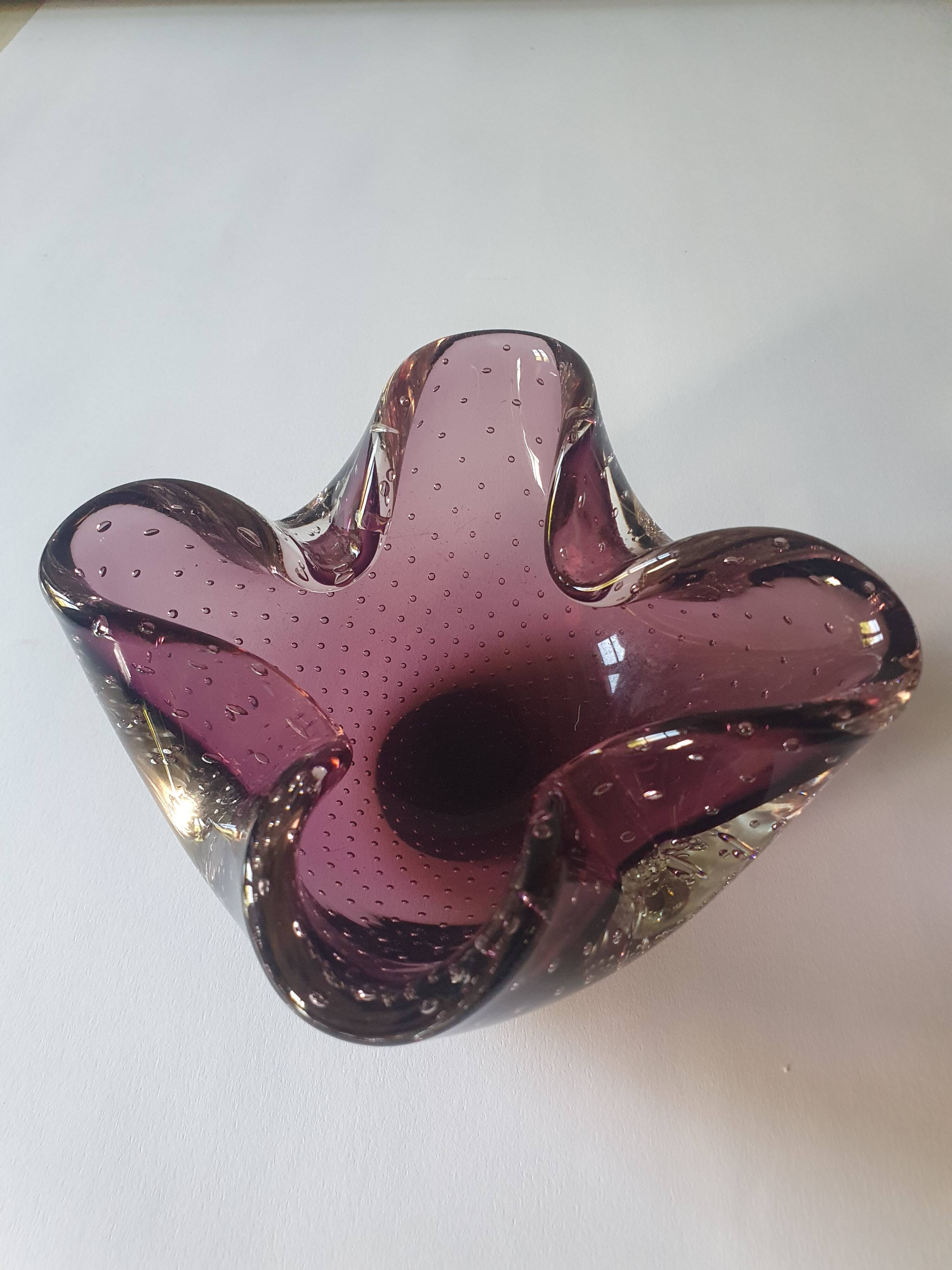Murano sommerso ashtray