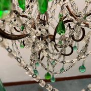 Green Murano Macaroni Chandelier 1950’s