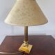 Empire bedside lamp in gilded fluted brass – Neoclassical style 1970