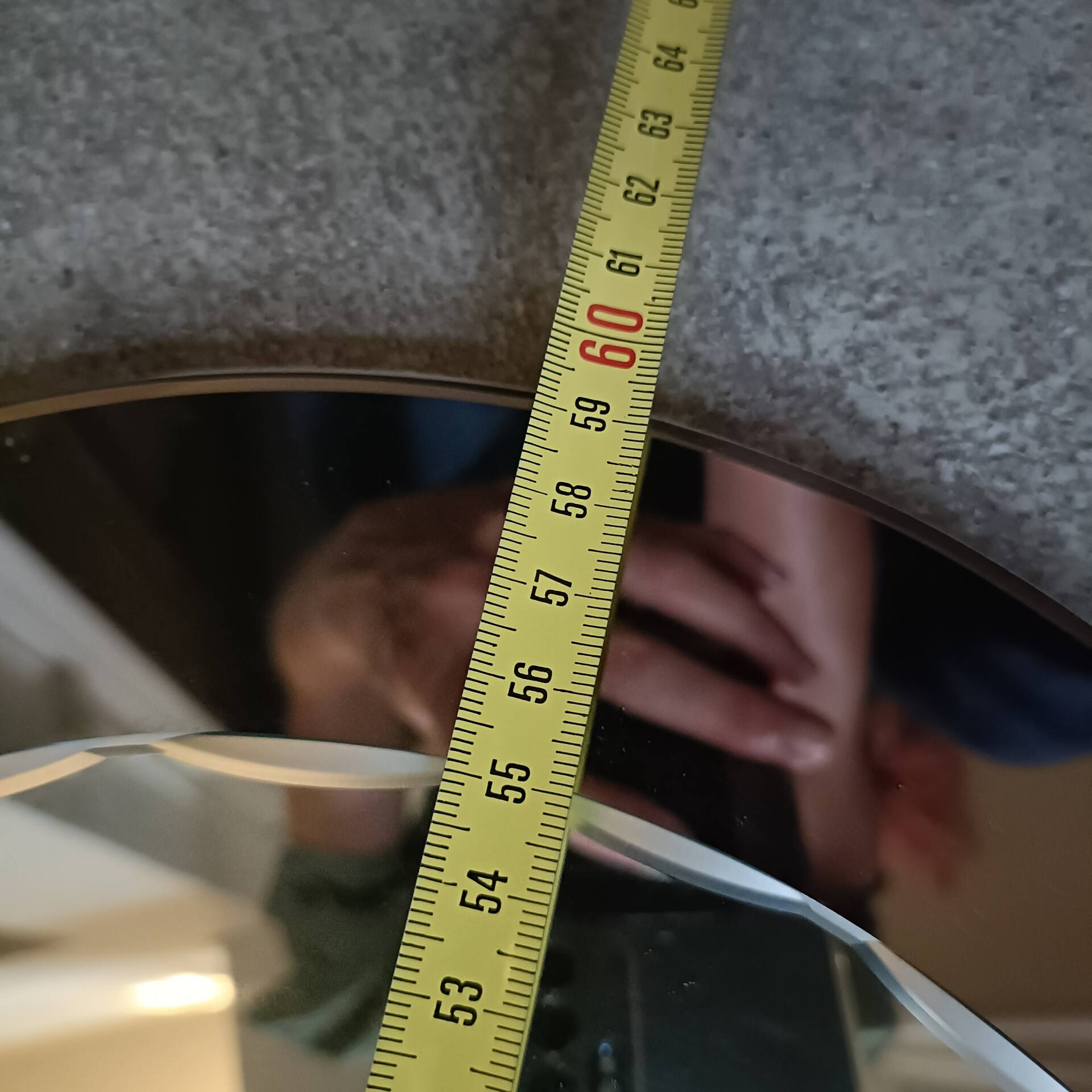 Bevelled oval mirror from the seventies