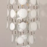 Italian mid-century Murano, Venetian glass disc chandelier by Vistosi