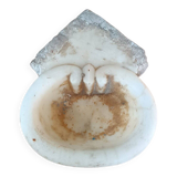 Antique holy water font in Italian Baroque marble