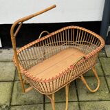 Berceau Vintage en Rotin et Bambou