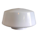 Industrial style opaline globe lampshade, mid-20th century