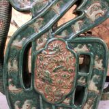 Alcohol vase, porcelain, Kangxi style, Green family, circa 1900