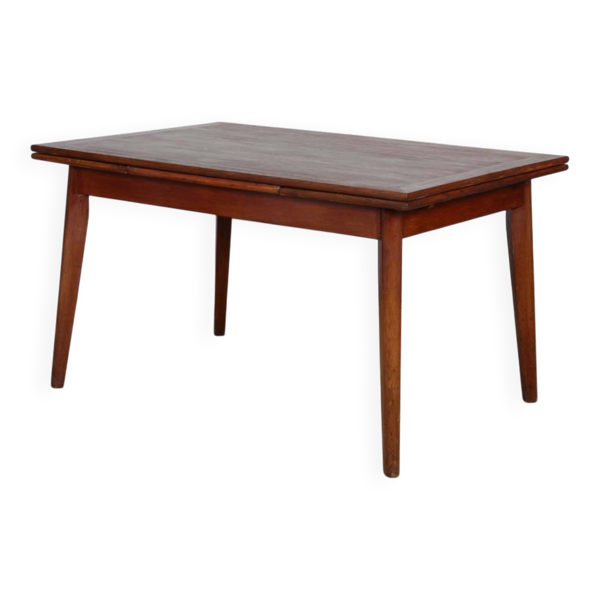 Table de repas extensible en chêne des années 1950