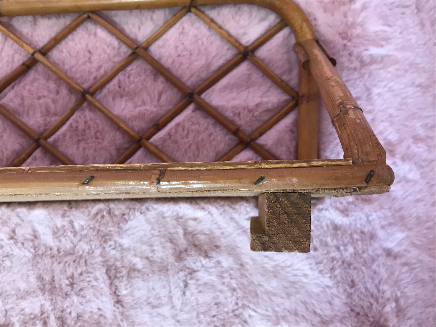 Vintage rattan shelf