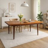 Scandinavian extendable dining table in Teak 1960