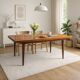 Scandinavian extendable dining table in Teak 1960