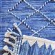 Flat Kilim Rug Blue - 213 x 71 cm