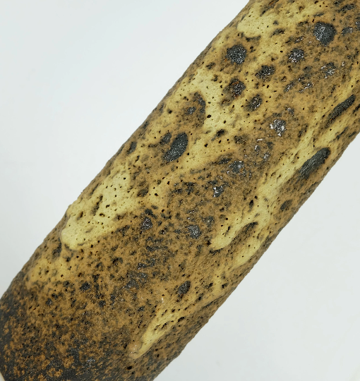 Vase marius van woerden vest pottery netherlands brown and beige fat lava glaze