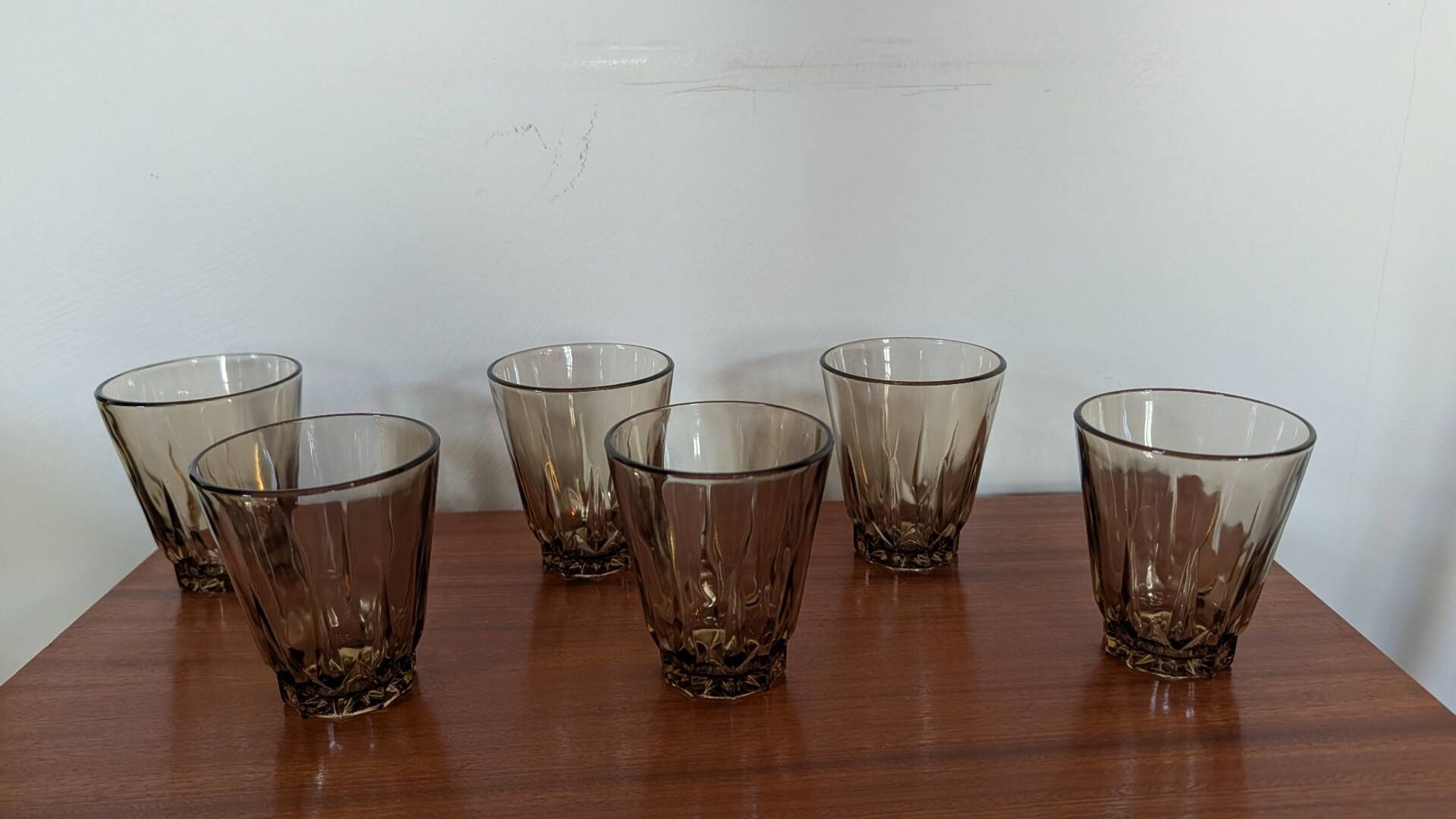 Smoked glasses from the 1970s.