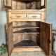 Corner unit in pine