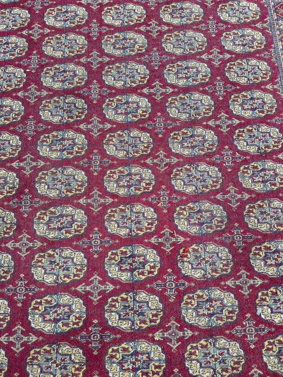Bokhara red burgundy industrial wool Persian carpet 200x300cm