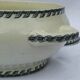 Ancienne soupière légumier faïence kg lunéville - monogramme p et décor rinceaux