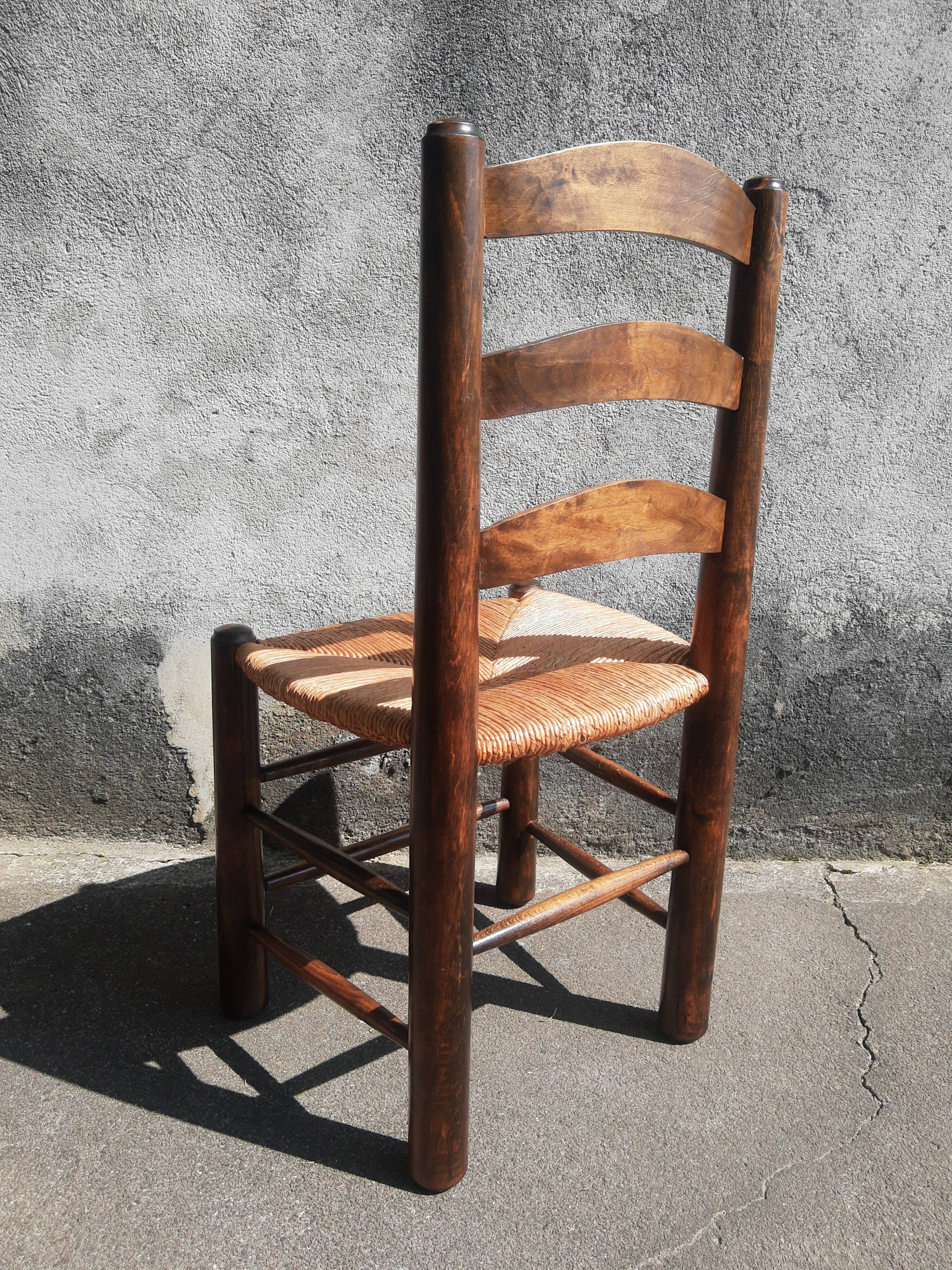 Pair of mulched brutalist chairs and wood
