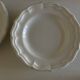 Set of 6 Gien earthenware plates with fluted edges, neo-classic white