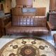 Set sofa daybed and armchair skaï vintage year 50