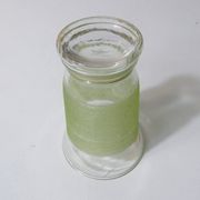 vase en verre granité vert et or Vintage