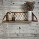 Vintage rattan wall shelf