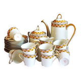 Art Deco coffee service in Limoges porcelain, 23 pieces.
