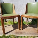 Paire chaises gondole bois