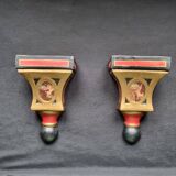 Rares serre-livres sculpturaux vintage de style Renaissance italienne, pein