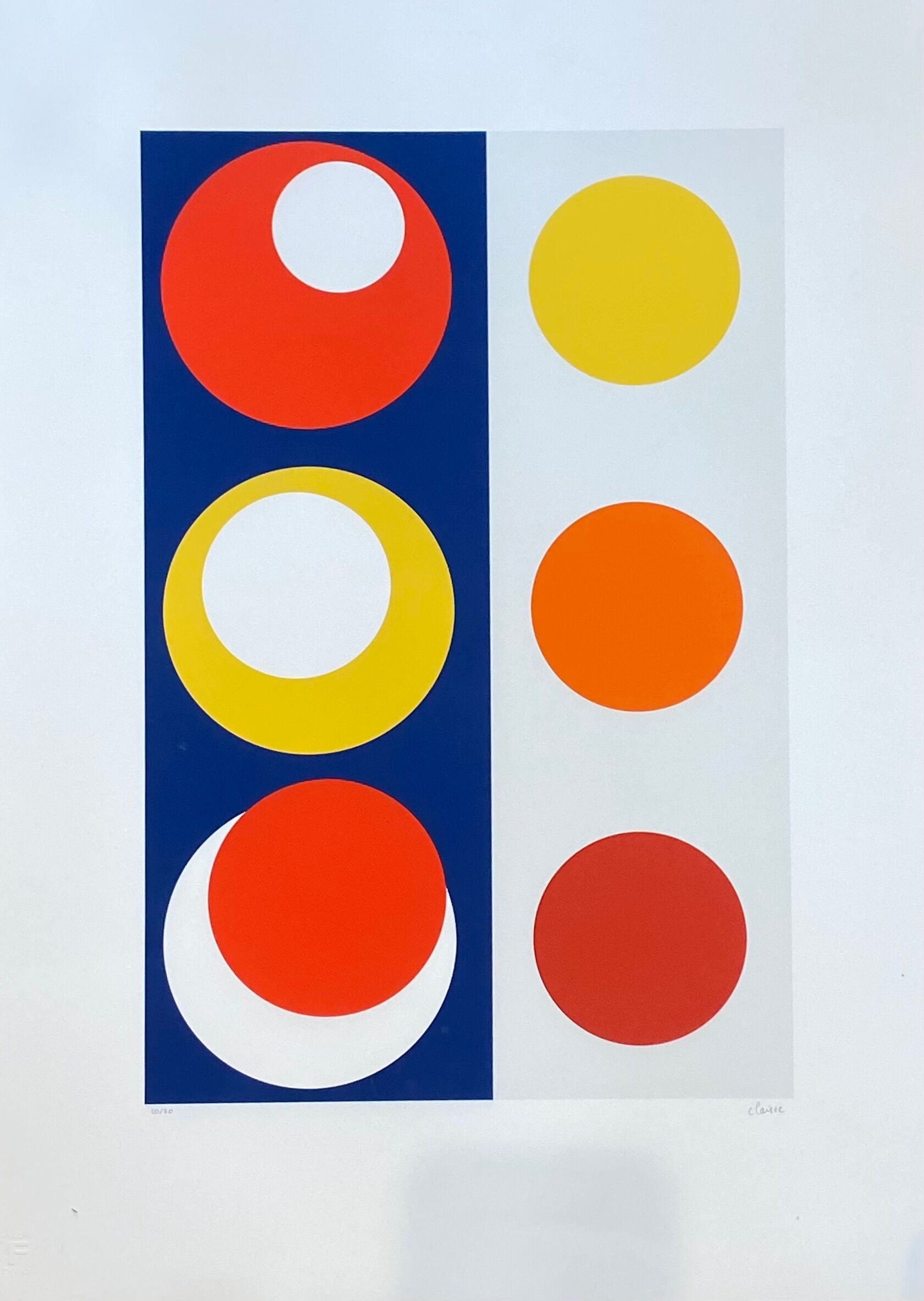 Silkscreen print by Geneviève Claisse 2010s
