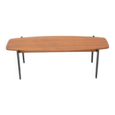 Table basse rectangulaire avec plateau en teck, années 1960