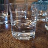 5 thick-bottomed bubble glasses – Scandinavian design, 1970s