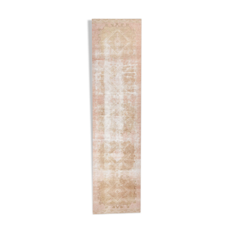 Pale brown turkish runner rug 301x76cm