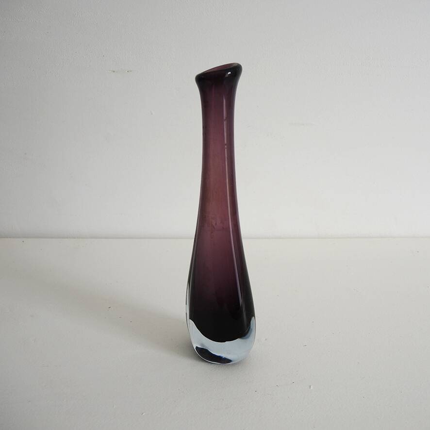 Antique purple glass soliflore vase