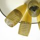 Very rare 5-arm mid-century modern metal bag ceiling lamp with round white