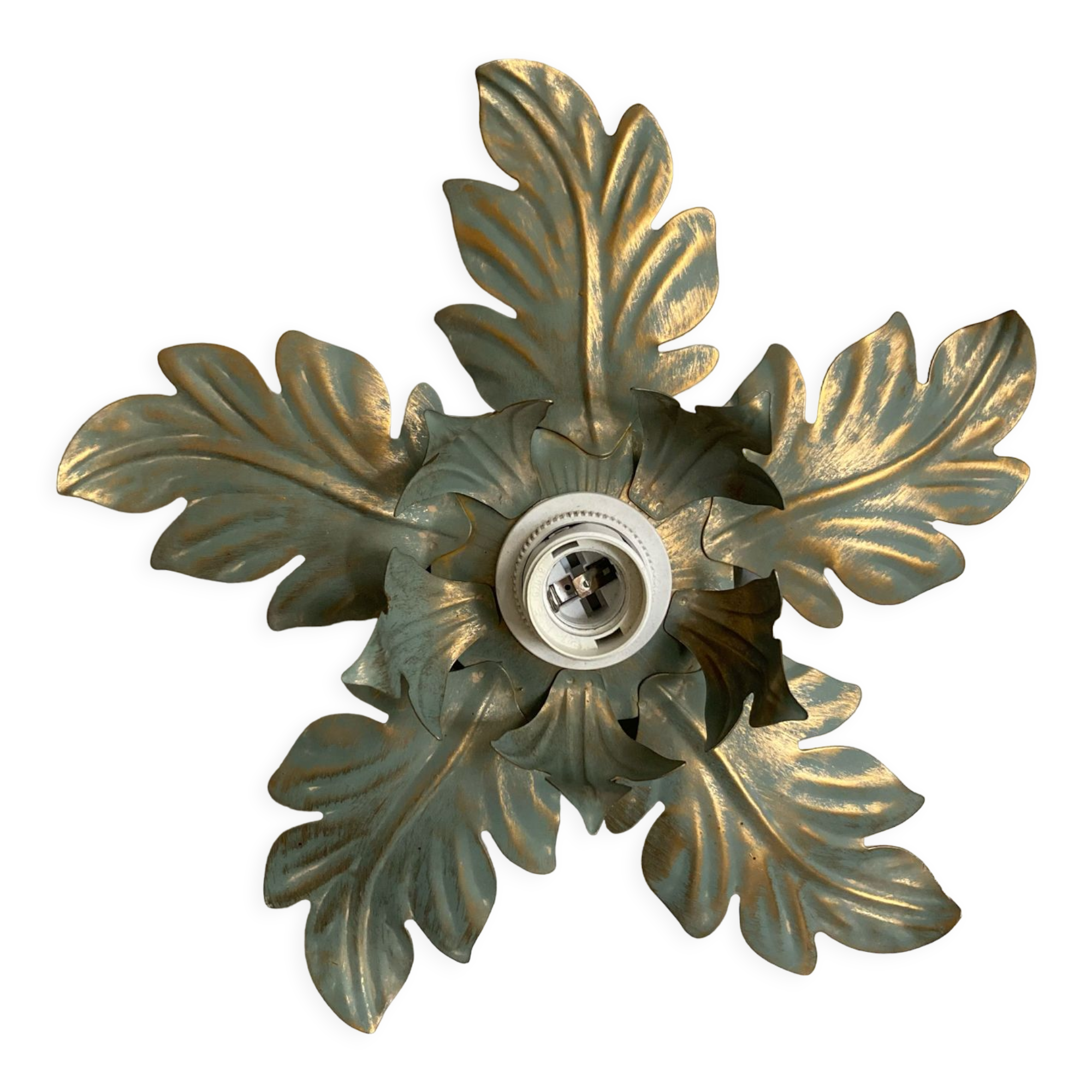 Metal flower sconce