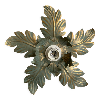 Metal flower sconce