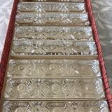 Set of 12 crystal knife holders with box