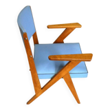 fauteuil bridge en chêne, 1950