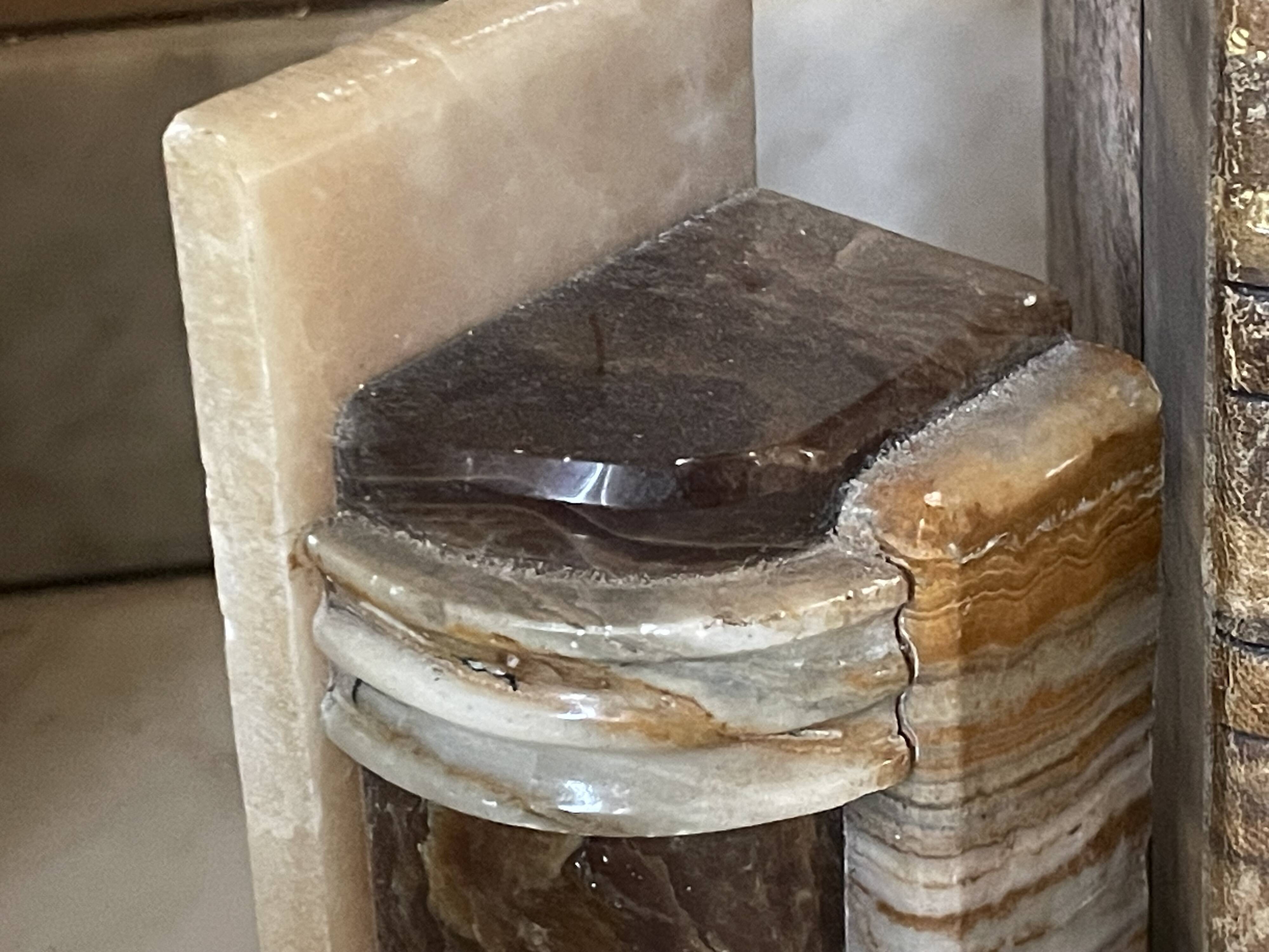 Art Deco pair of onyx bookends