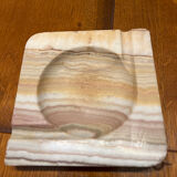 Beige marble ashtray