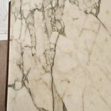 Art Deco bedside table in walnut and marble