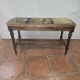 Old walnut piano bench