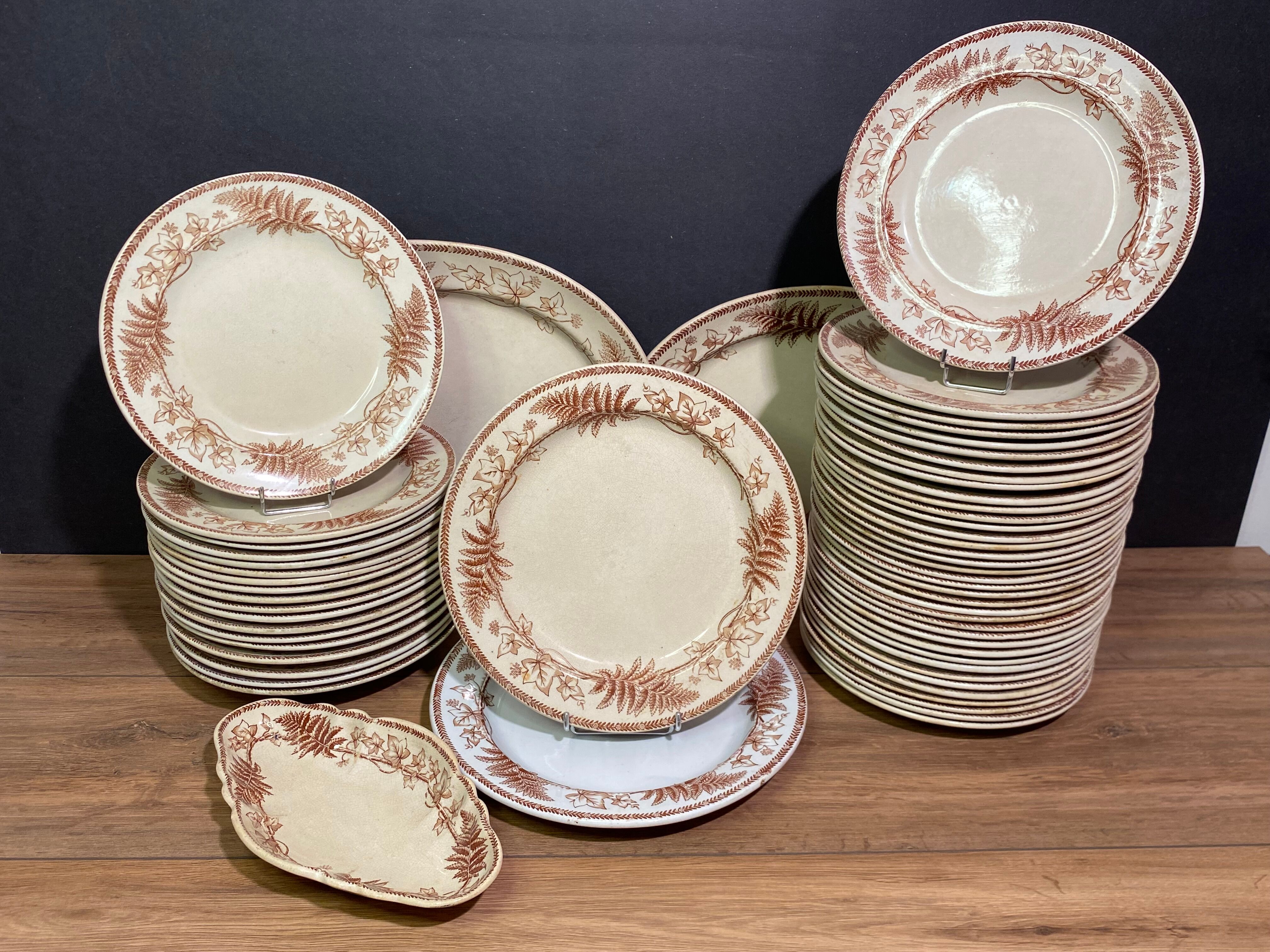 English earthenware table service part JD&S décor Edinburgh