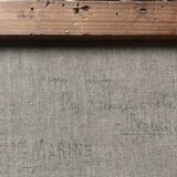 Tableau HST "Marine - rough sea" signed Jacques Jourdan