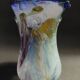 Vintage blown glass vase, Moorish art glassware, 20th century